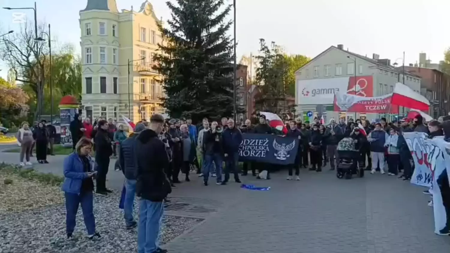 Manifestacja w Tczewie przeciwko masowej, nielegalnej imigracji